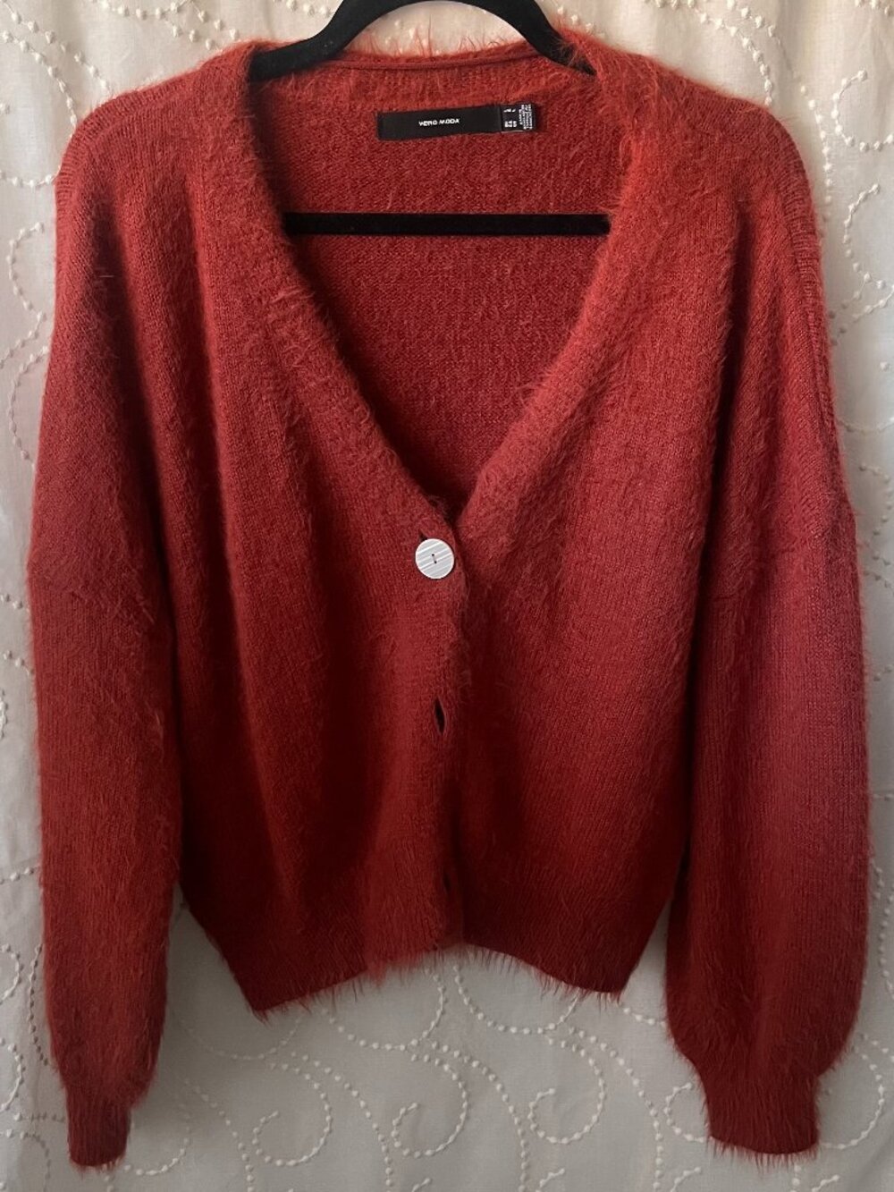 Vero Moda Burnt Orange Fuzzy Cardigan size L